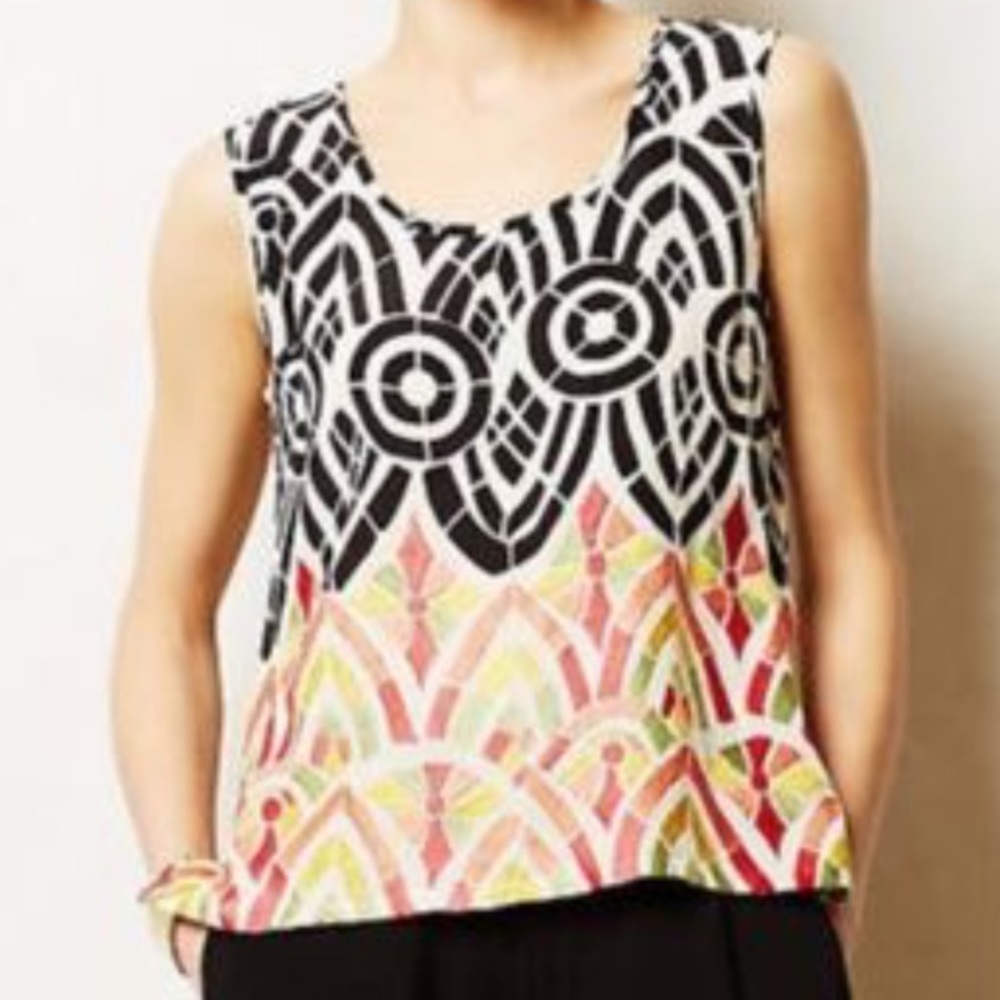 Anthropologie Kachin colorful top